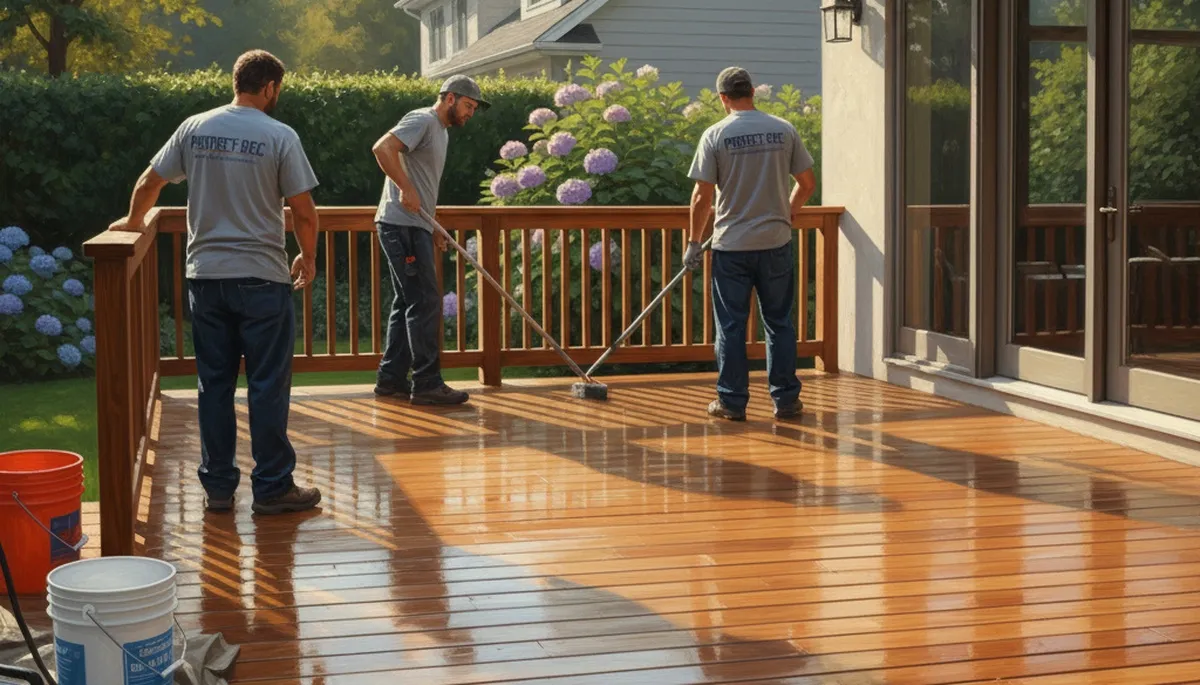 Professional deck sealing service in Sarasota, FL to protect wood from humidity, salt air, and UV exposure