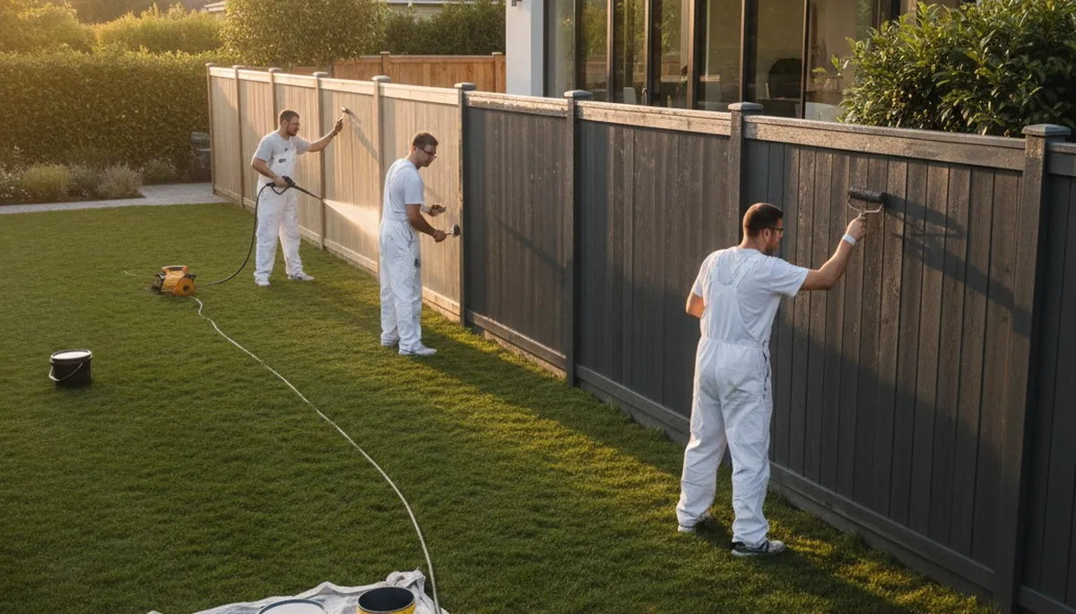 Fence painting in Sarasota, FL by Sarasota Paint Pros for coastal wood protection